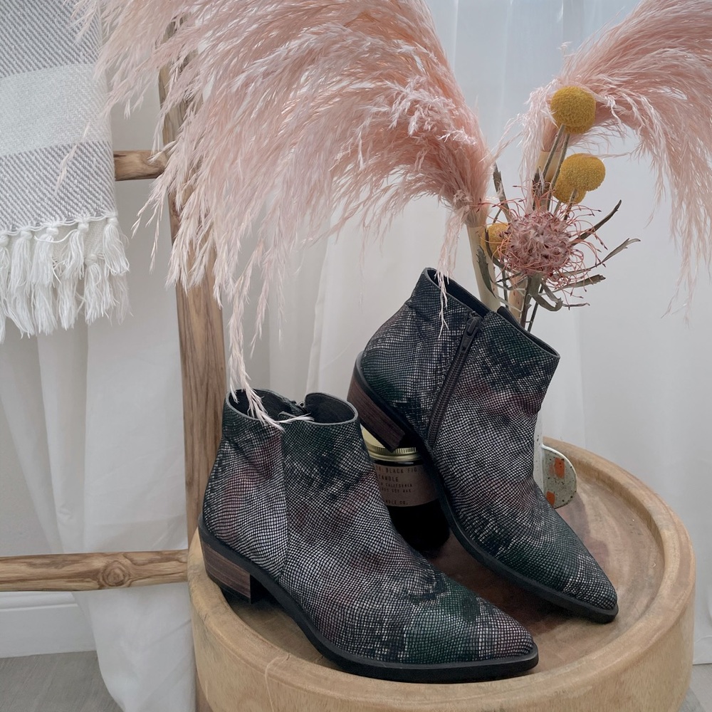 Multi color Snakeskin Bootie